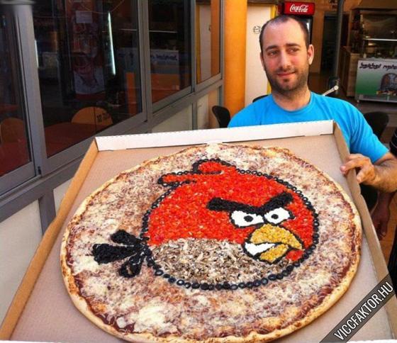 Angry birds pizza